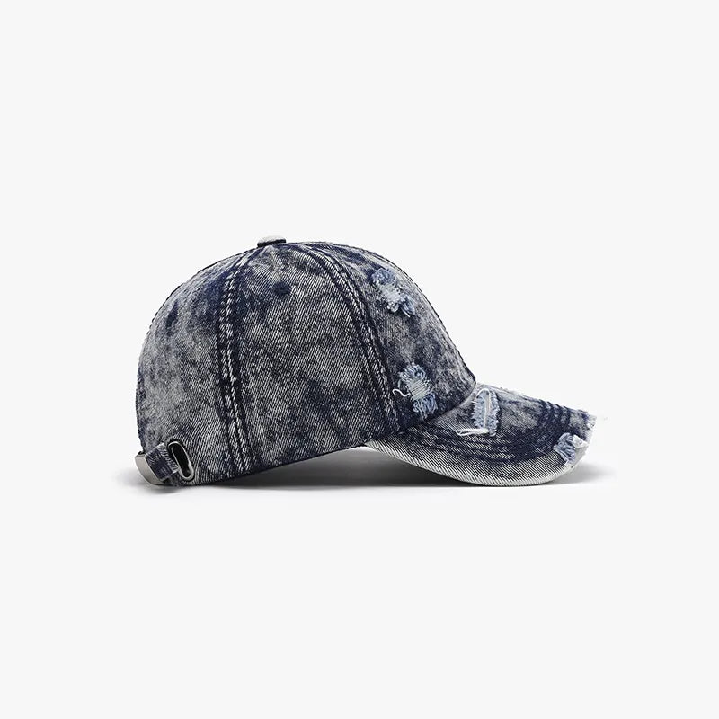 Distressed Cotton Baseball Cap - adritiX