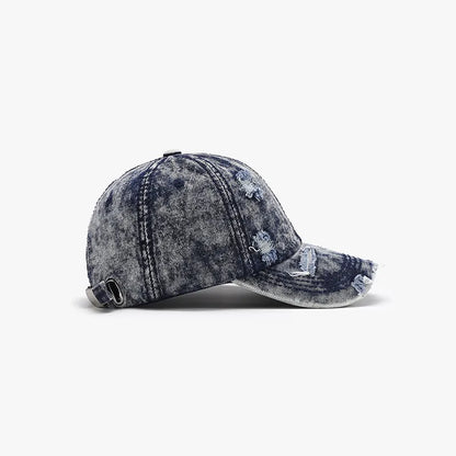 Distressed Cotton Baseball Cap - adritiX