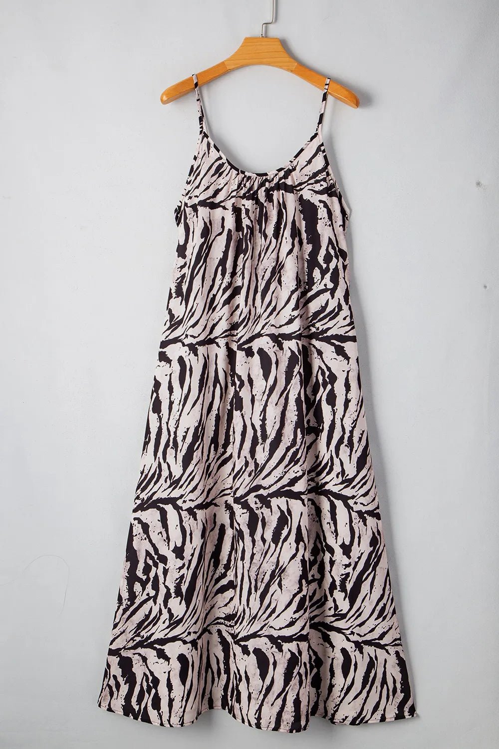Abstract Print Tie Back Maxi Cami Dress - adritiX