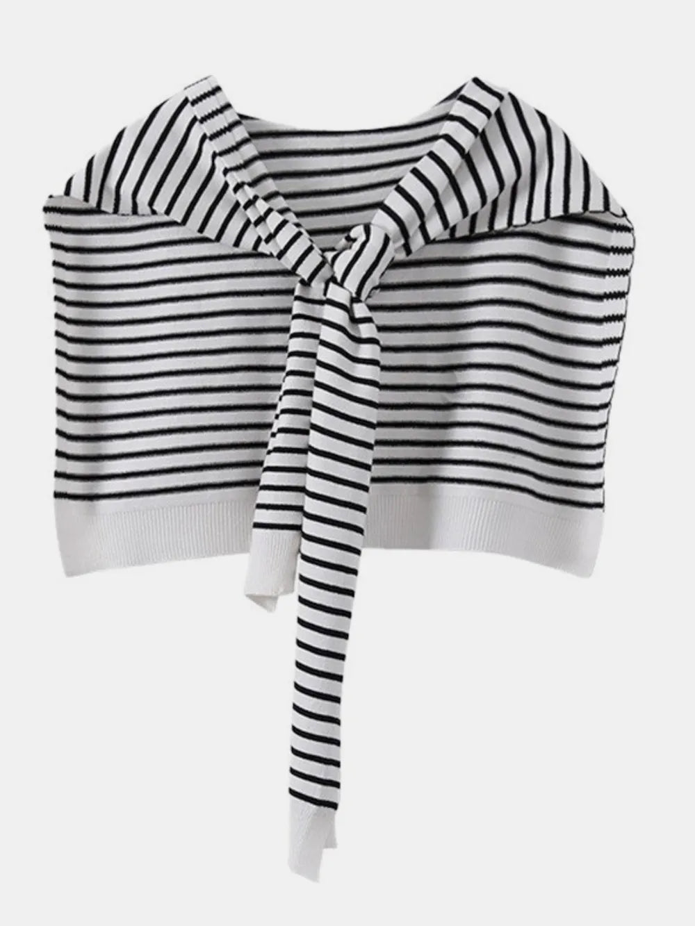 Striped Contrast Knit Wrap - adritiX