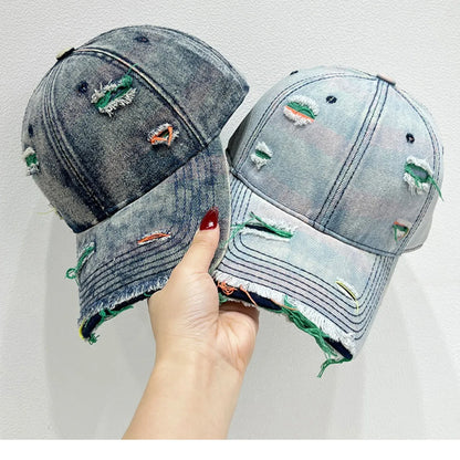 Distressed Adjustable Baseball Cap - adritiX
