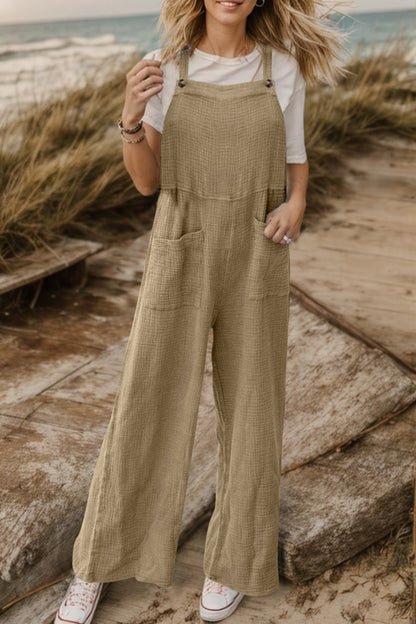 Elegant Full Size Wide Leg Front Pocket Jumpsuit - adritiX