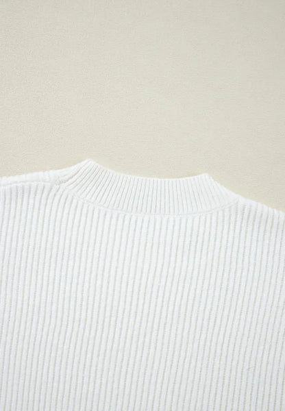 Heart Sequin Round Neck Long Sleeve Sweater - adritiX
