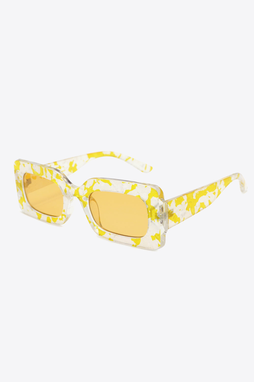 Tortoiseshell Rectangle Polycarbonate Sunglasses - adritiX