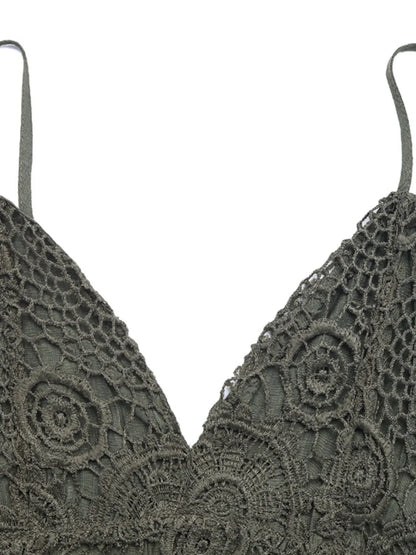 Elegant Lace Spaghetti Strap Romper - adritiX
