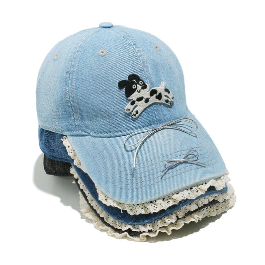 Dog Bow Adjustable Baseball Cap - adritiX