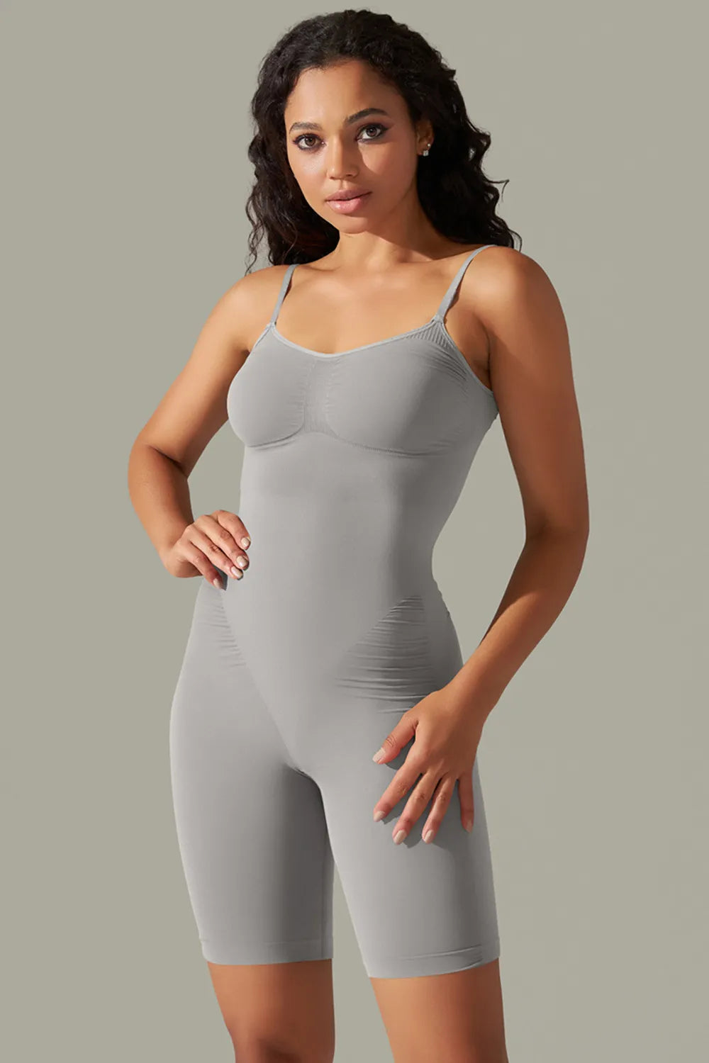 Elegant Spaghetti Strap Active Romper - adritiX