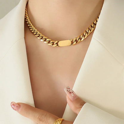 18K Gold - Plated Chain Necklace - adritiX