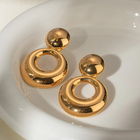 18K Gold - Plated Cutout Earrings - adritiX