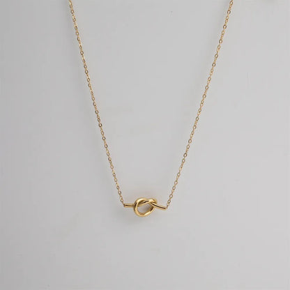 18K Gold - Plated Knotted Necklace - adritiX