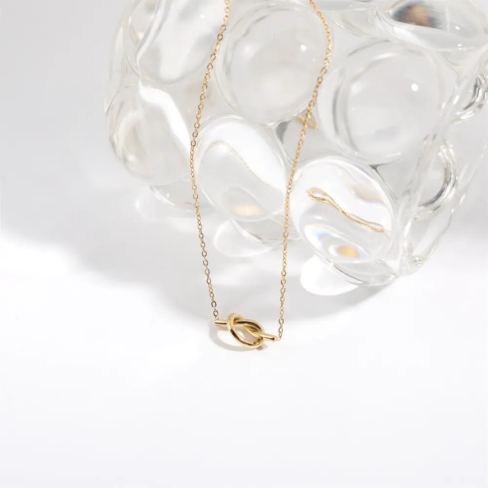 18K Gold - Plated Knotted Necklace - adritiX