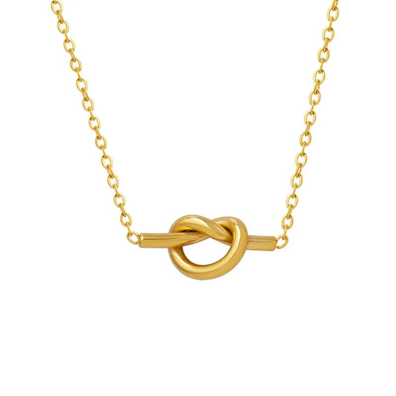 18K Gold - Plated Knotted Necklace - adritiX