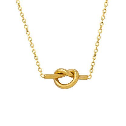 18K Gold - Plated Knotted Necklace - adritiX