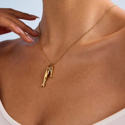 18K Gold - Plated Pendant Necklace - adritiX