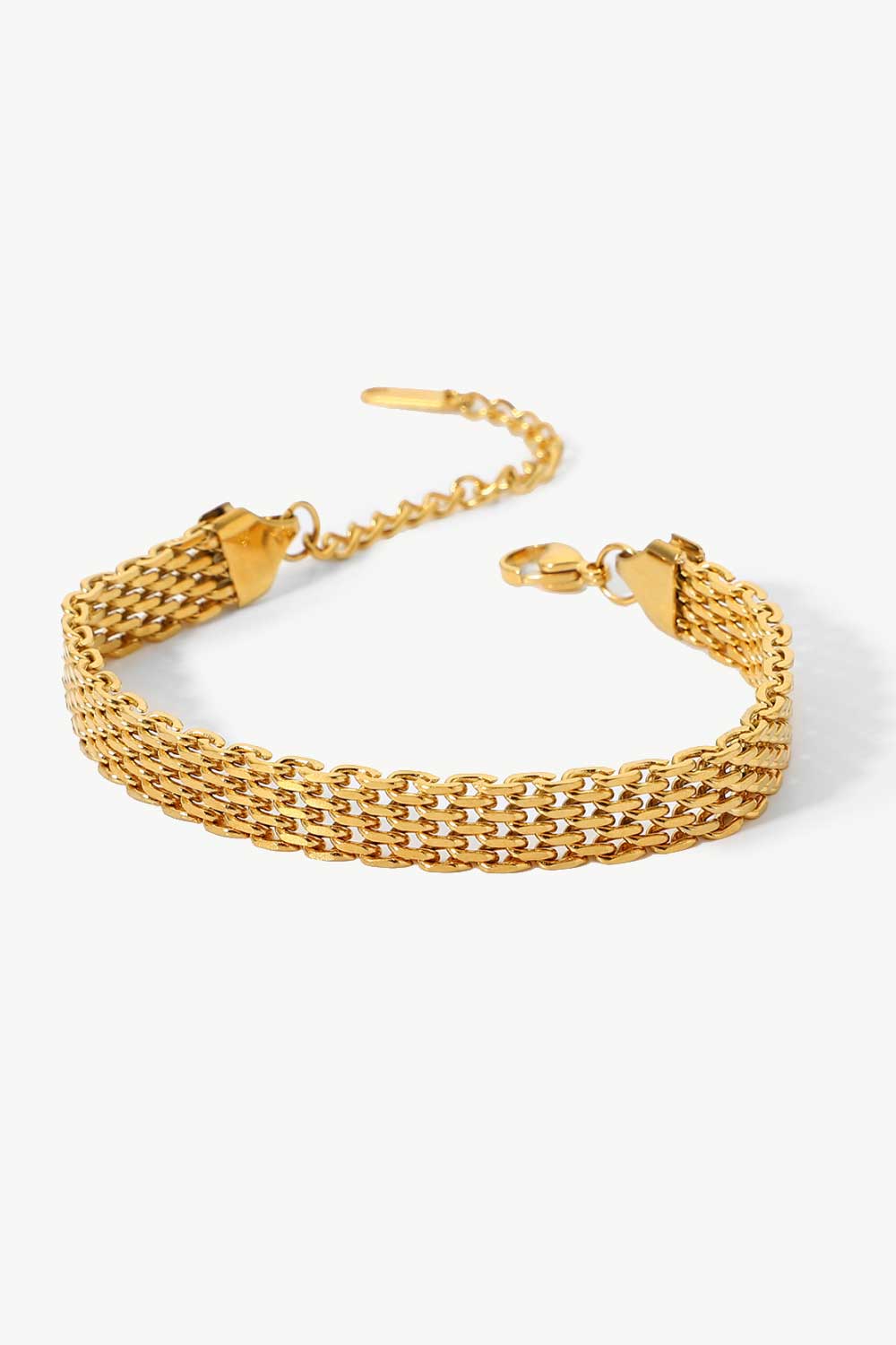 18K Gold - Plated Wide Chain Bracelet - adritiX