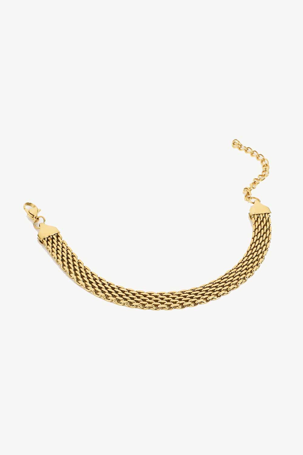 18K Gold - Plated Wide Chain Bracelet - adritiX