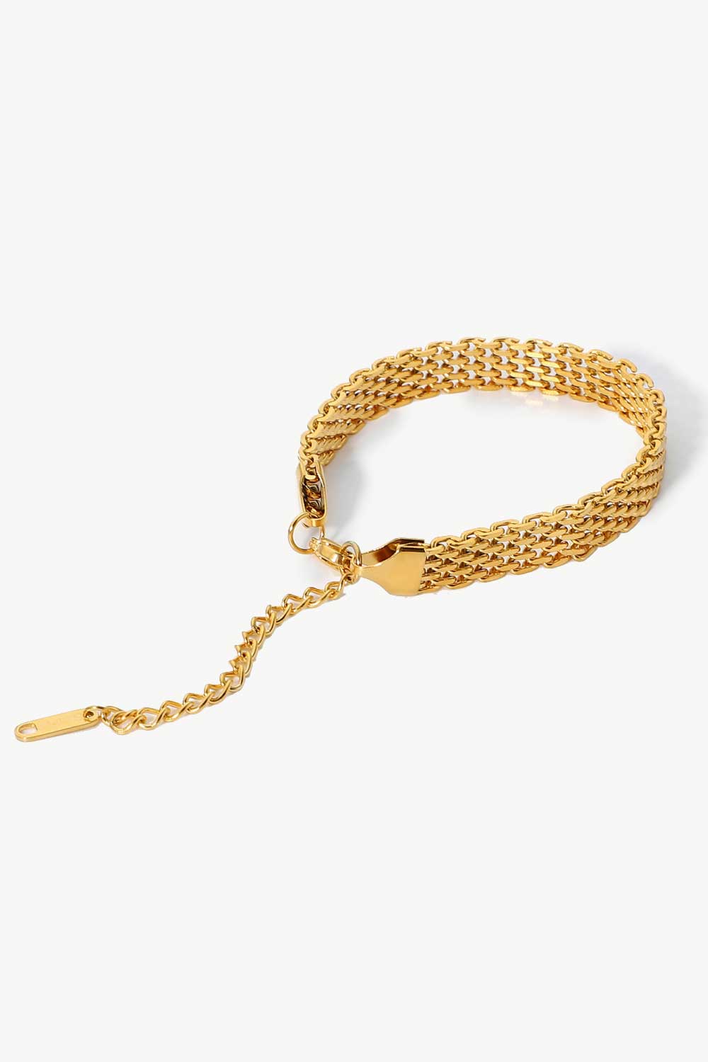 18K Gold - Plated Wide Chain Bracelet - adritiX