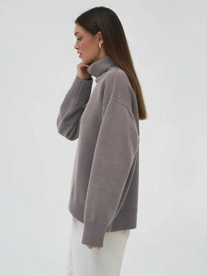 Turtleneck Long Sleeve Sweater - adritiX