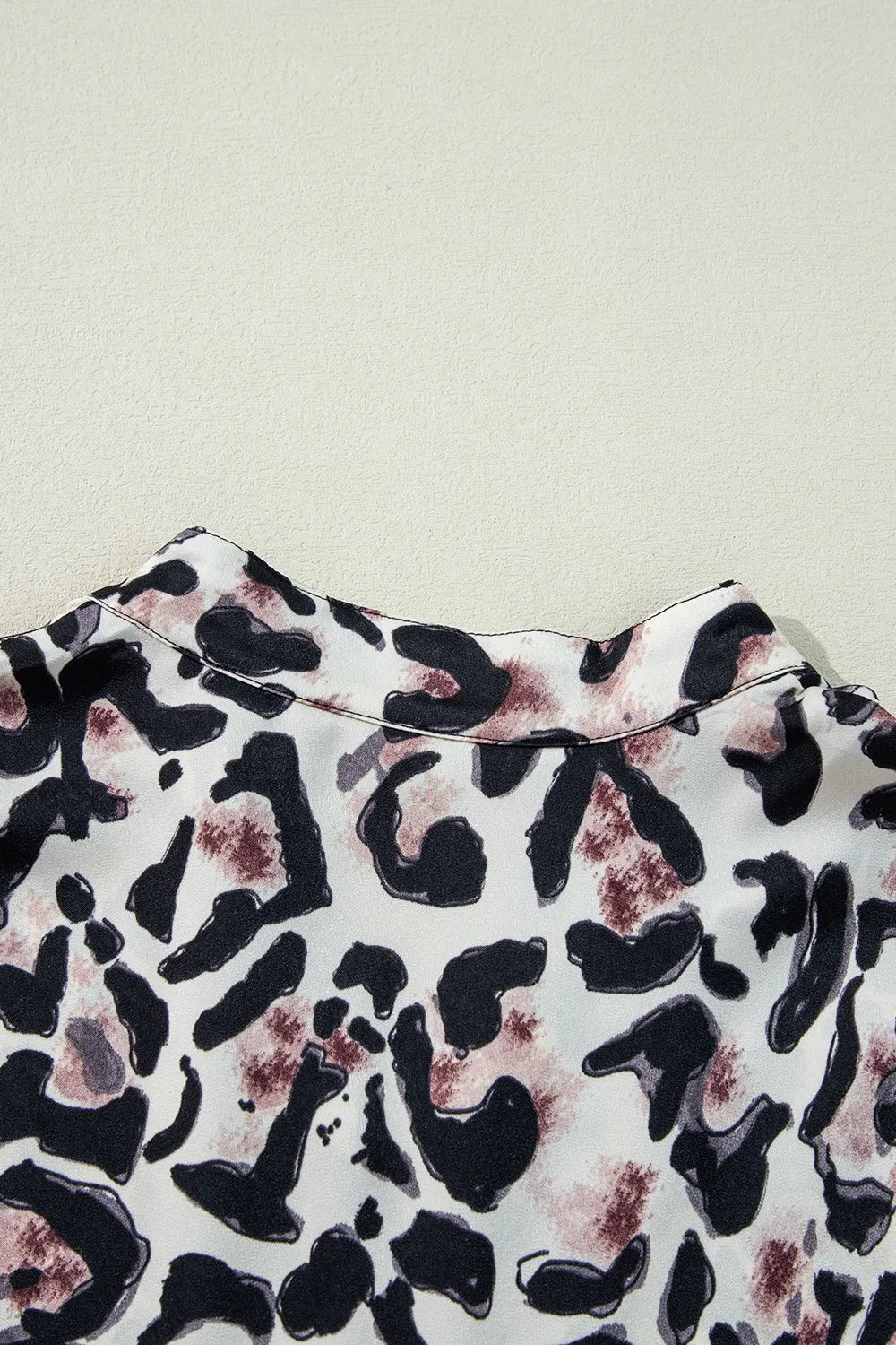 Leopard Print Buttoned Front 3/4 Sleeve Tiered Ruffled Hem Dress - adritiX