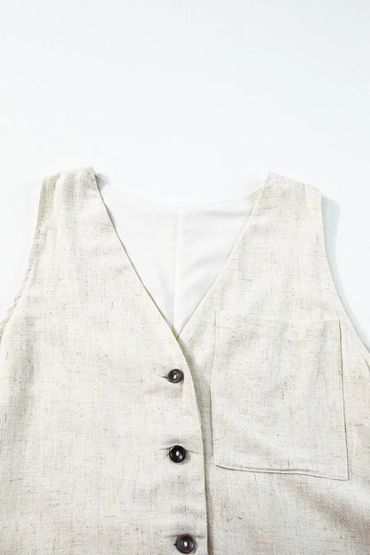 Elegant V-Neck Sleeveless Romper - adritiX