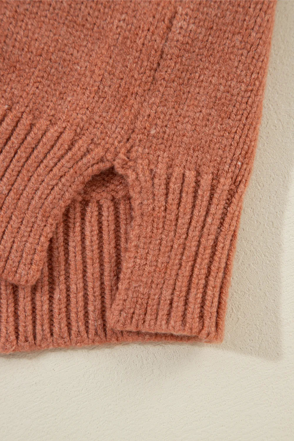 Slit Open Front Dropped Shoulder Cardigan - adritiX