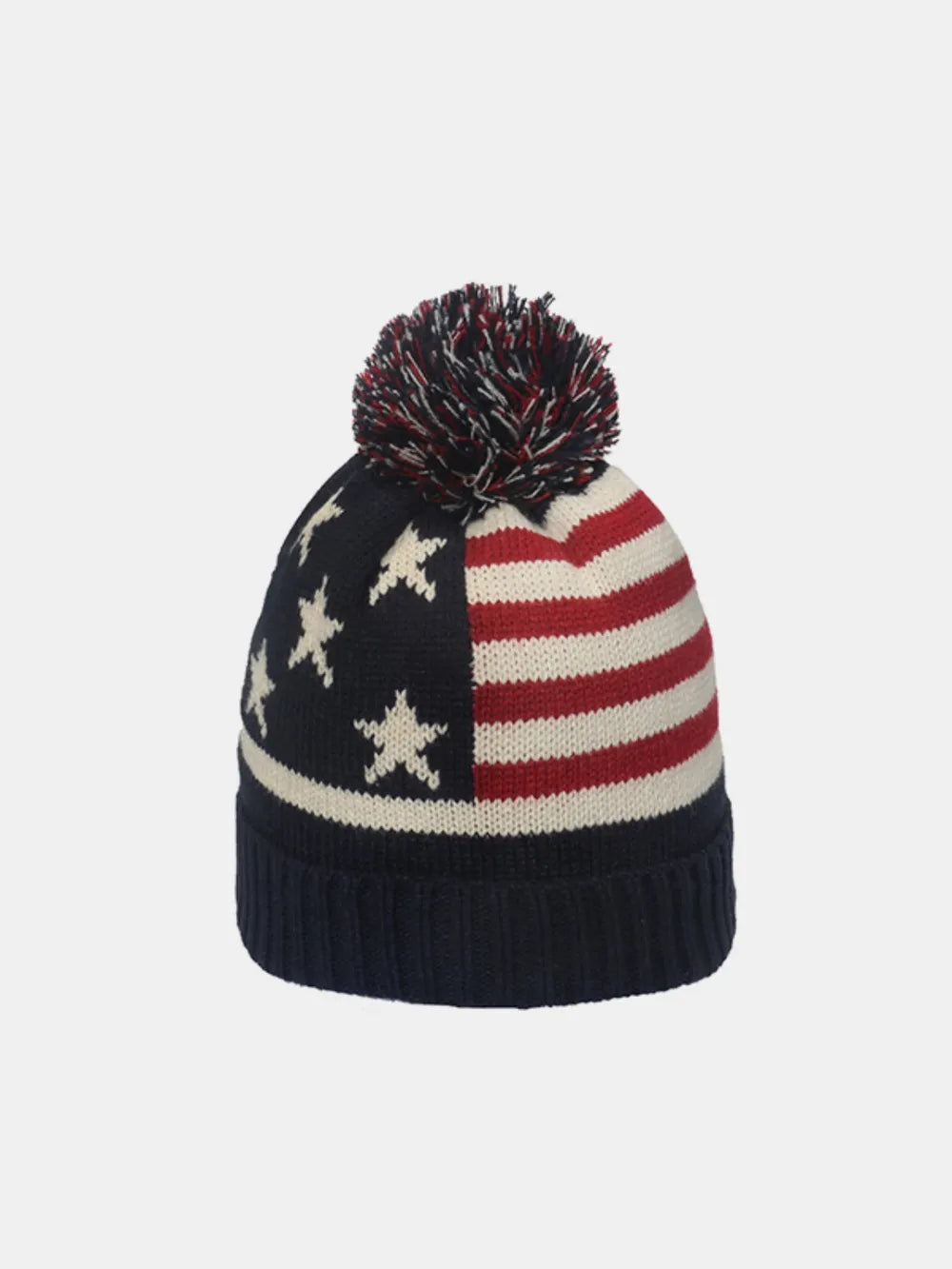 Roll Rim US Flag Knit Hat - adritiX
