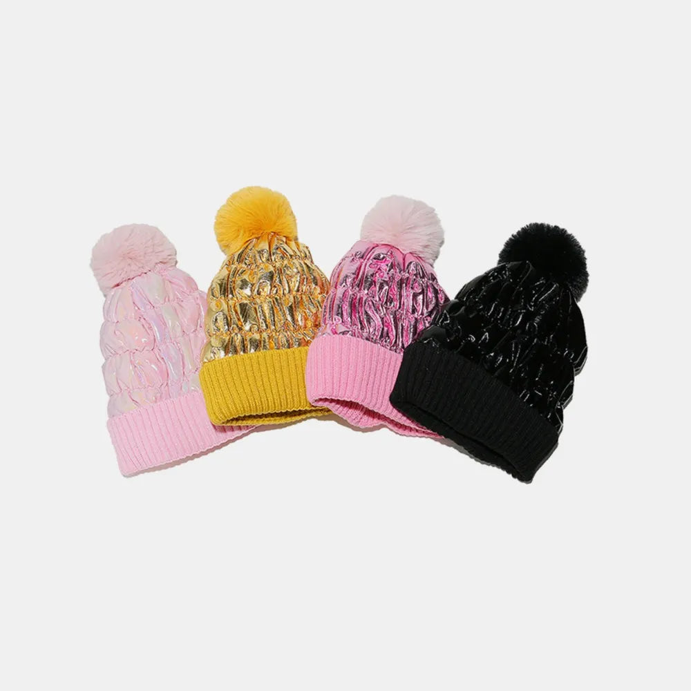 Thermal Knit Hat with Pompom - adritiX
