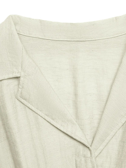 Short Sleeve Midi Dress with Pockets - adritiX