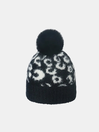 Leopard Hat with Pompom - adritiX