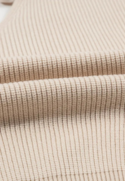 Tied Back V-Neck Long Sleeve Sweater - adritiX