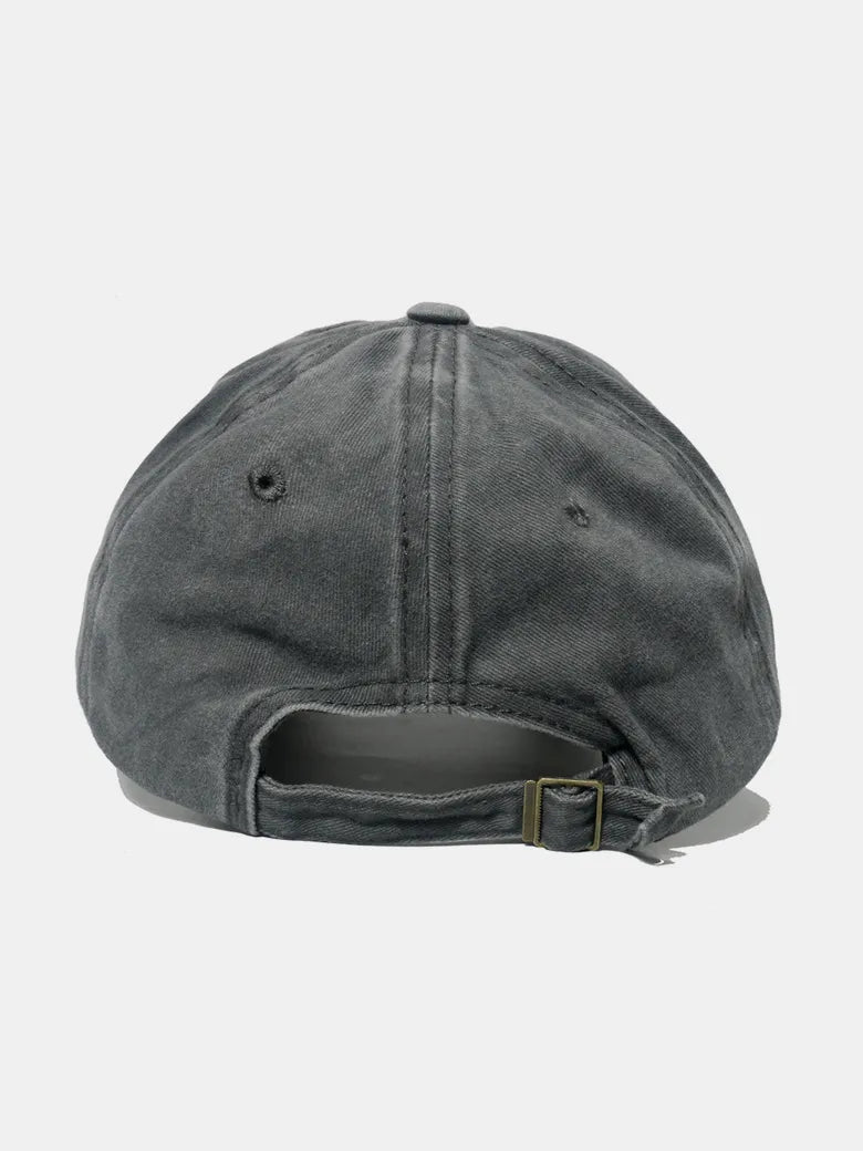 Embroidered Heart Washed Cotton Baseball Cap - adritiX