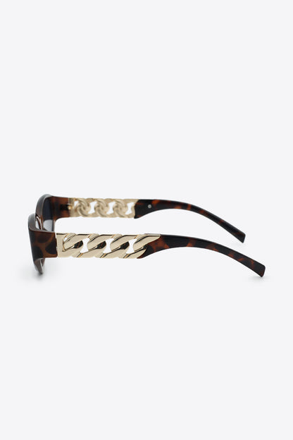 Chain Detail Temple Cat Eye Sunglasses - adritiX
