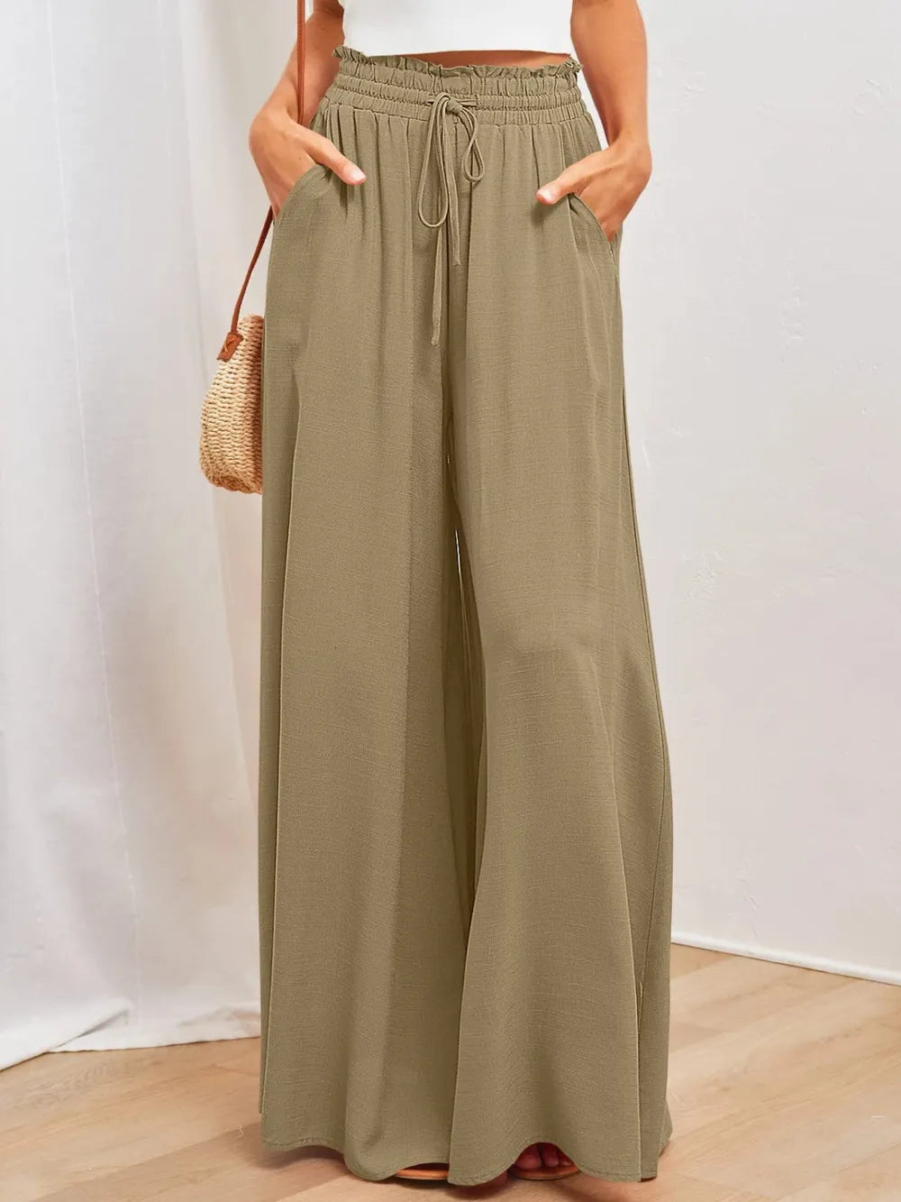 Wide Leg Pants with Pockets - adritiX