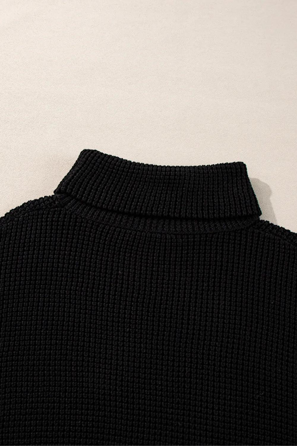 Striped & Checkered Turtleneck Dropped Shoulder Sweater - adritiX