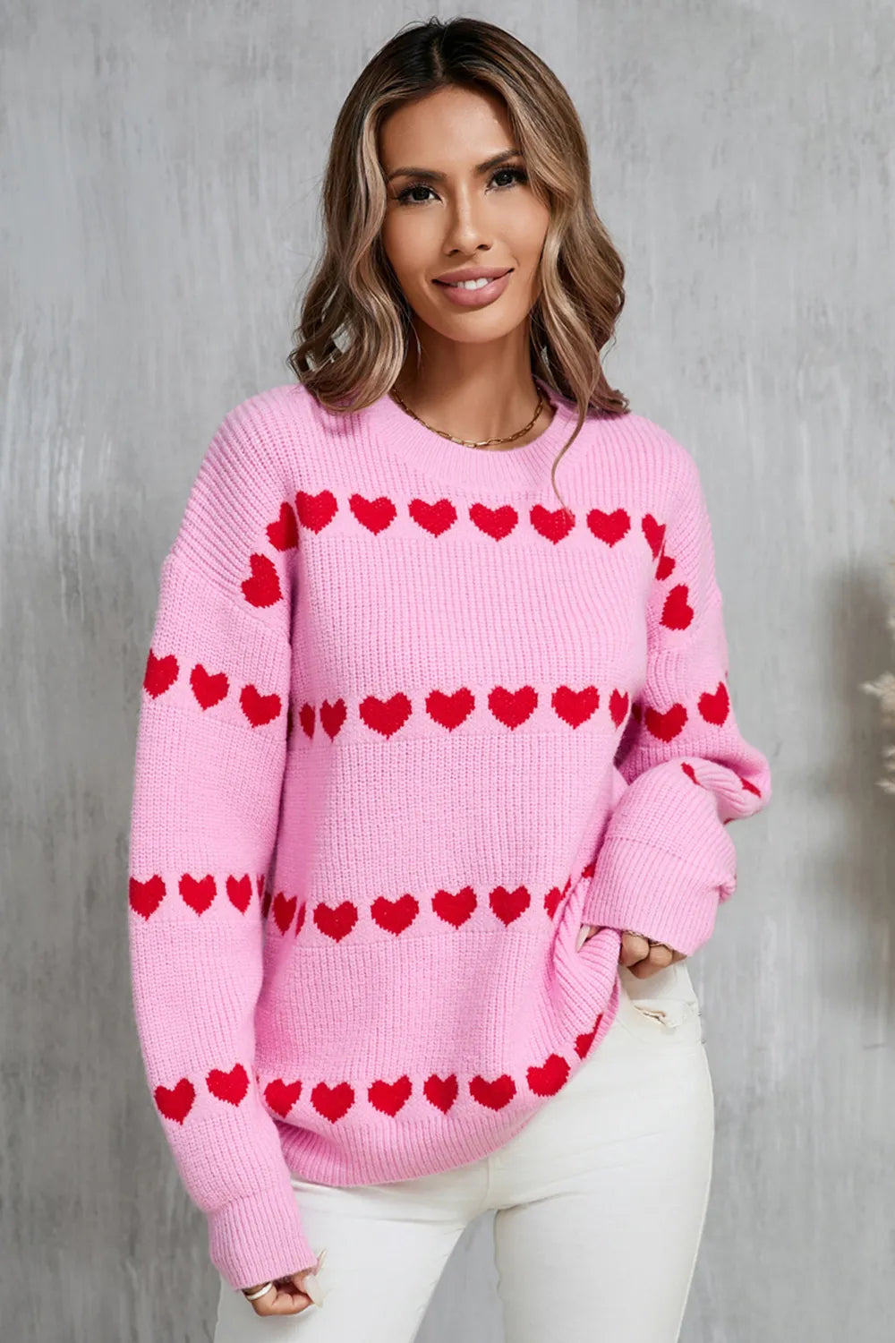 Elegant Angel Wings Heart Round Neck Long Sleeve Sweater - adritiX