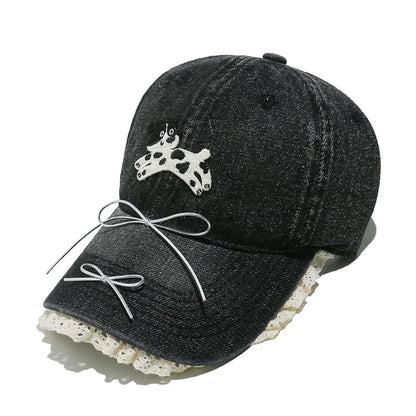 Dog Bow Adjustable Baseball Cap - adritiX