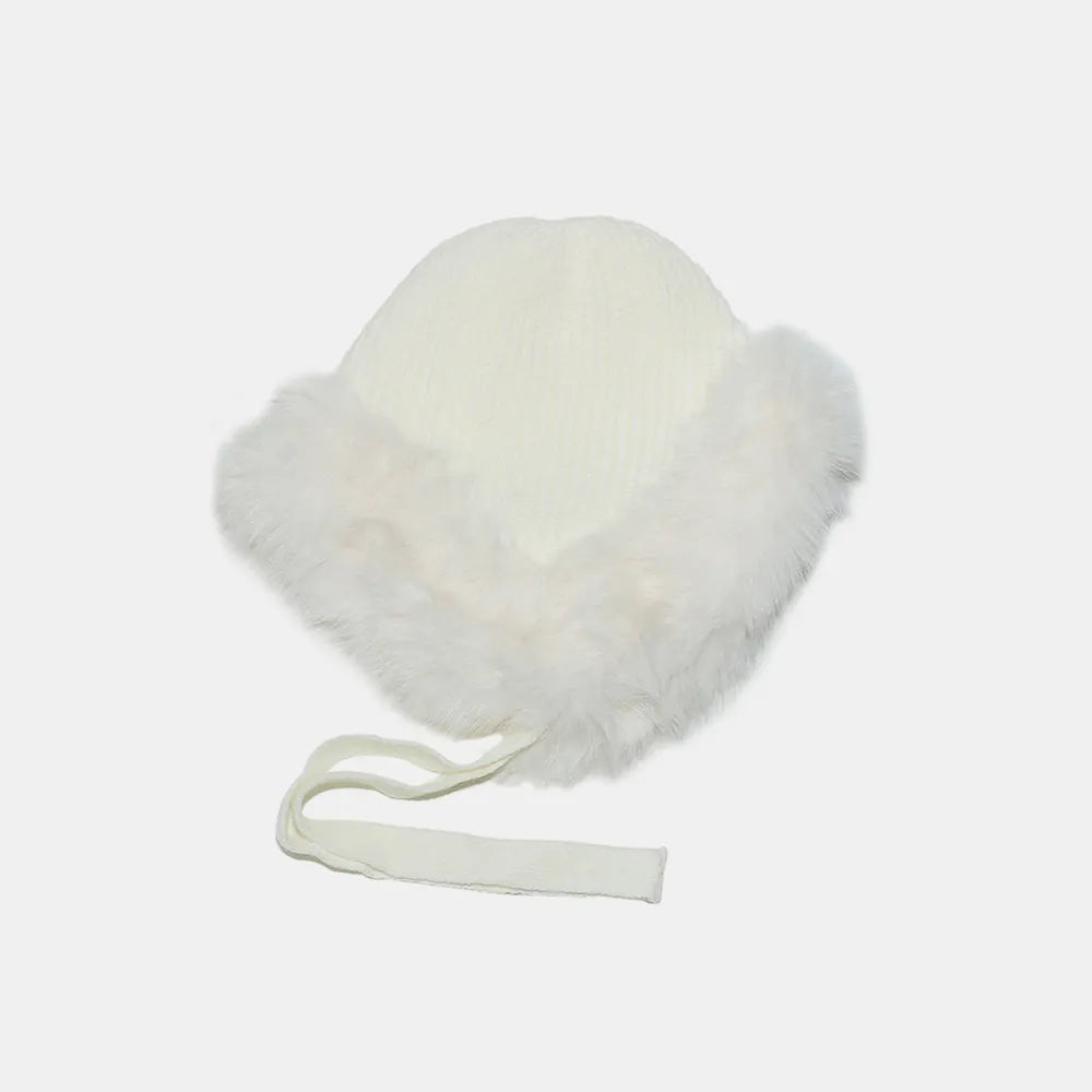 Thermal Tied Fuzzy Winter Hat - adritiX