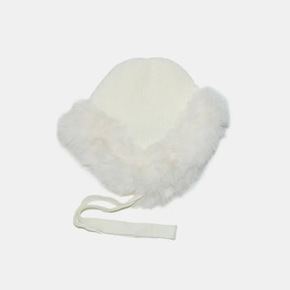 Thermal Tied Fuzzy Winter Hat - adritiX