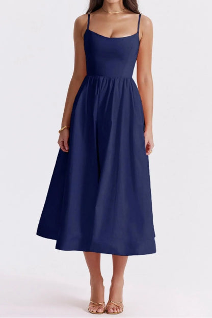 Floral Print Spaghetti Strap Midi Dress - adritiX