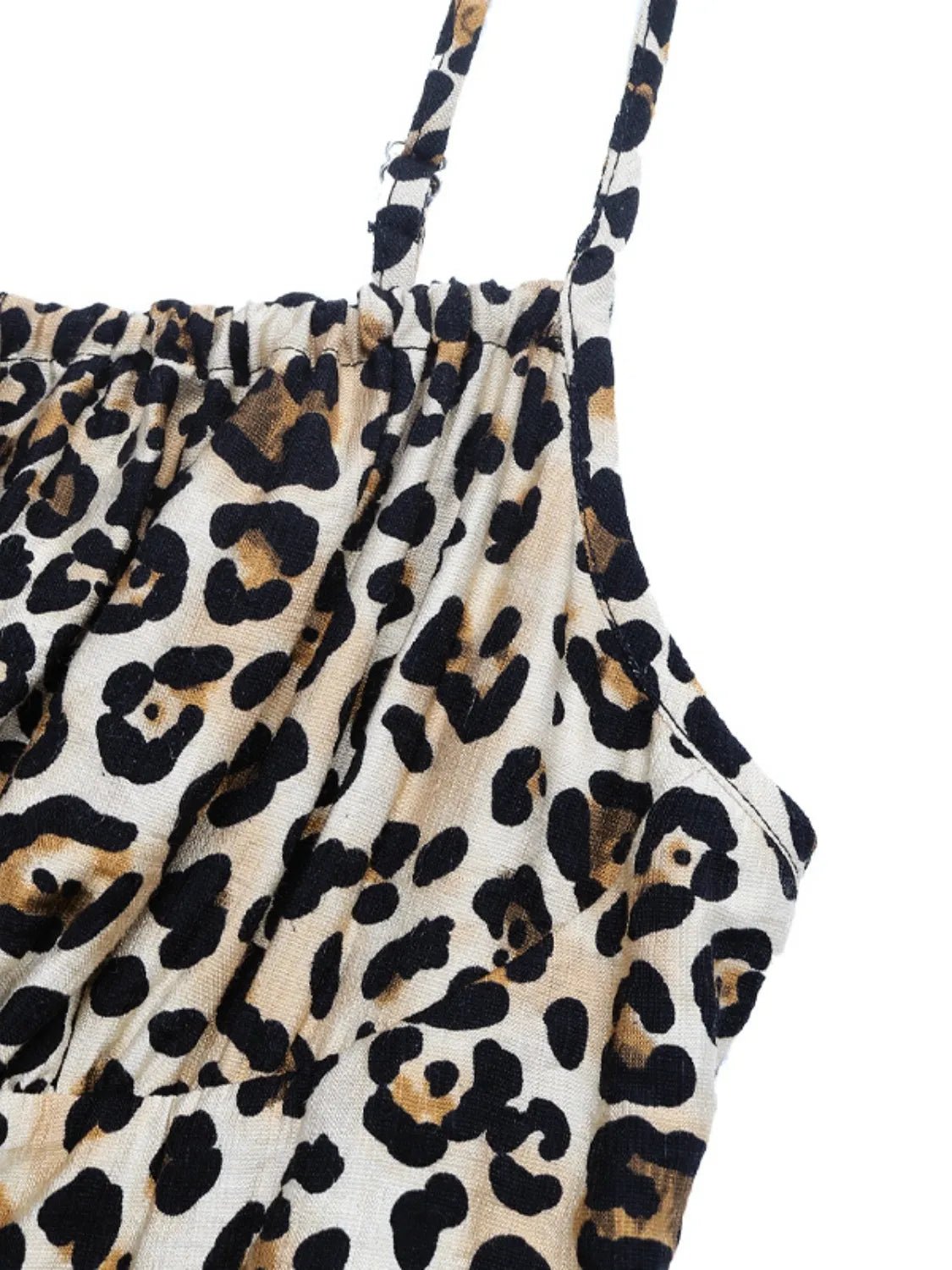 Smocked Leopard Midi Cami Dress - adritiX