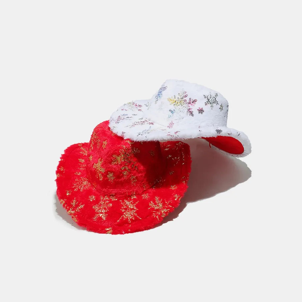 Fuzzy Snowflakes Polyester Hat - adritiX