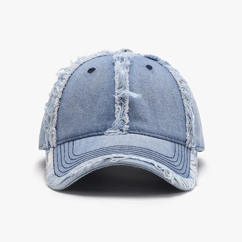 Raw Hem Cotton Baseball Cap - adritiX