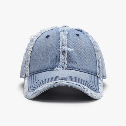 Raw Hem Cotton Baseball Cap - adritiX