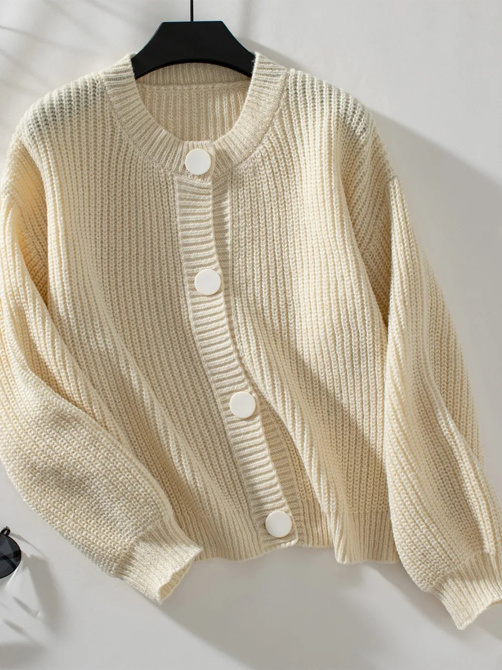 Button Down Long Sleeve Cardigan - adritiX