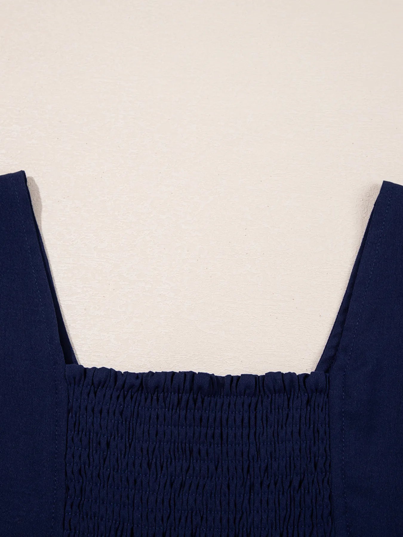 V Neck Buttoned Front Shirred Back Short Sleeve Midi Dress - adritiX