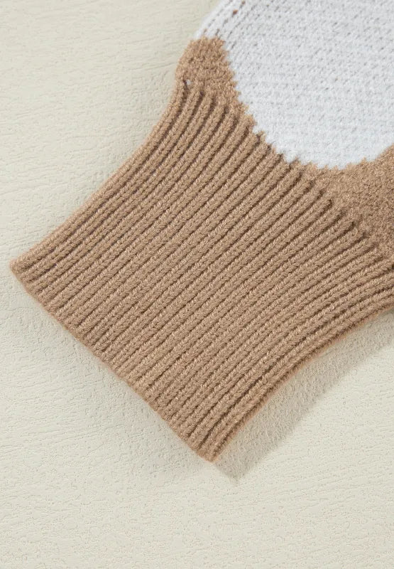 Heart Round Neck Long Sleeve Sweater - adritiX