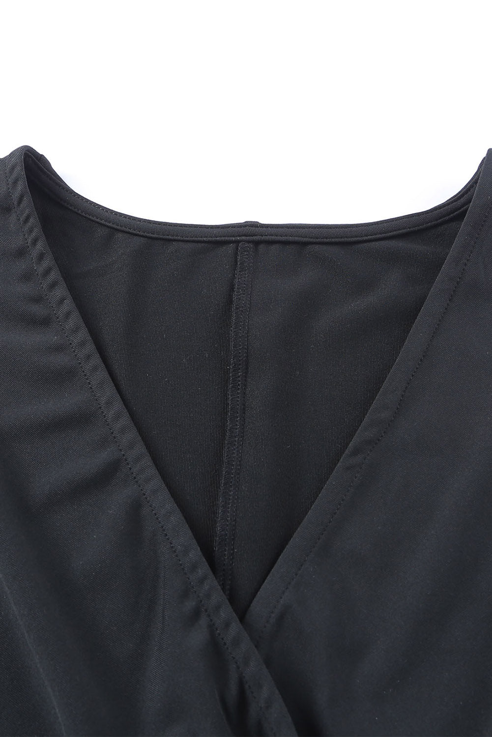 Elegant Twisted Plunge Three-Quarter Sleeve Jumpsuit - adritiX