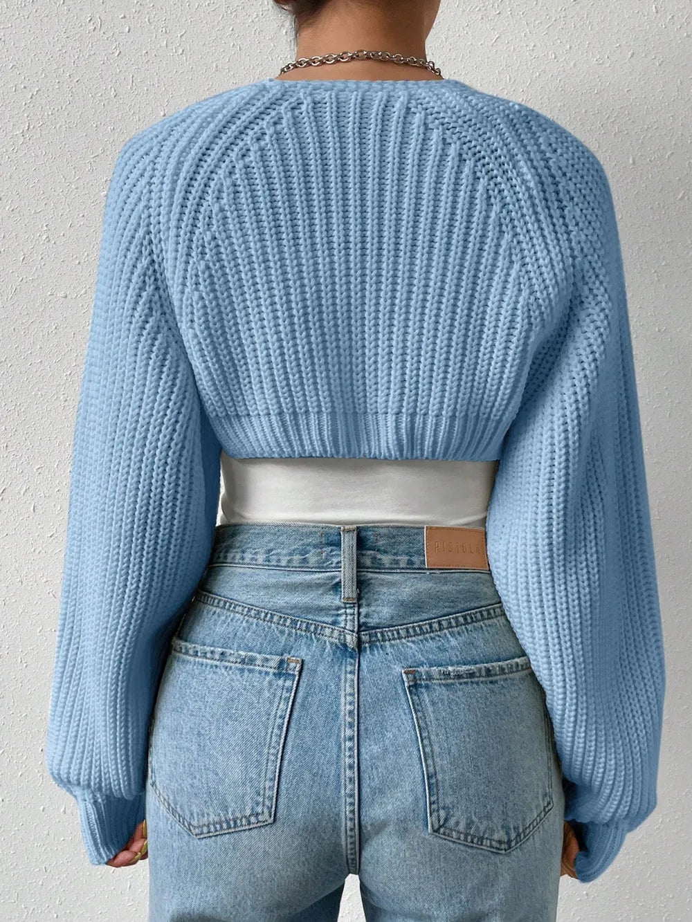 Honey Open Front Long Sleeve Cropped Cardigan - adritiX