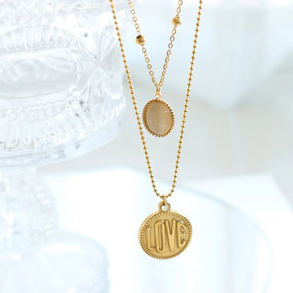 Titanium Steel Double-Layered Necklace - adritiX