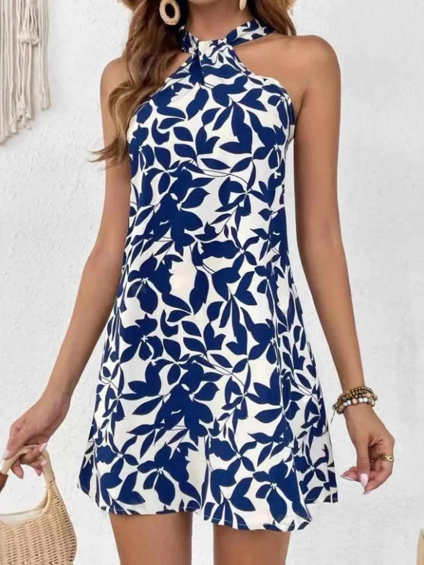 Floral Print Sleeveless Mini Dress - adritiX